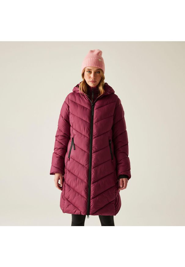 Regatta - Płaszcz damski zimowy ocieplany Anita. Kolor: różowy. Materiał: puch, syntetyk, materiał. Sezon: zima. Sport: turystyka piesza