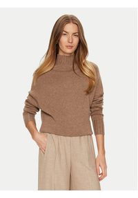 ViCOLO Sweter 77013S Brązowy Regular Fit. Kolor: brązowy. Materiał: kaszmir