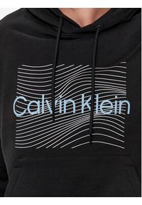 Calvin Klein Bluza Wave Lines Hero K10K112774 Czarny Regular Fit. Kolor: czarny. Materiał: bawełna