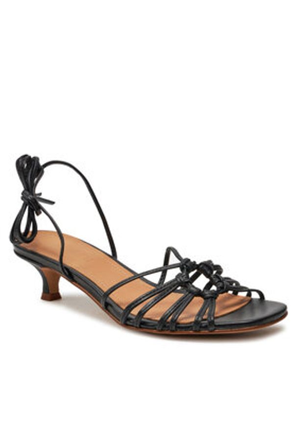 BALAGAN - Balagan Sandały Amfi Kitten Czarny. Kolor: czarny. Materiał: skóra