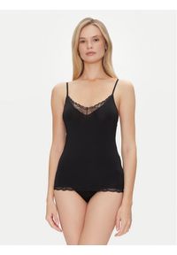YSABEL MORA Top 19048 Czarny Slim Fit. Kolor: czarny. Materiał: syntetyk
