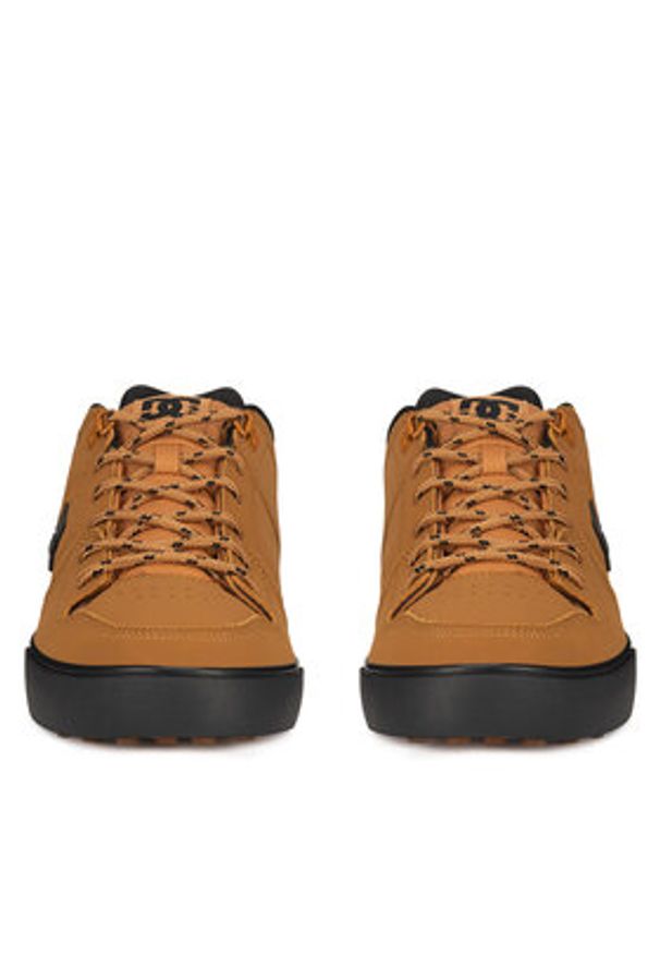 DC Sneakersy PURE WNT ADYS300151-WE9 Brązowy. Kolor: brązowy. Materiał: skóra, nubuk
