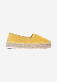 Born2be - Żółte Espadryle Selfoss. Nosek buta: okrągły. Kolor: żółty. Szerokość cholewki: normalna. Sezon: wiosna, lato. Obcas: na platformie #4