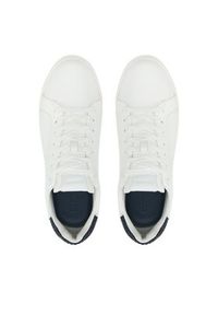 Calvin Klein Sneakersy Low Top Lace Up Woven HM0HM01767 Biały. Kolor: biały. Materiał: skóra