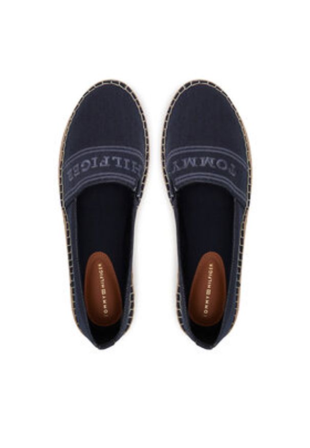 TOMMY HILFIGER - Tommy Hilfiger Espadryle Denim Platform Espadrille FW0FW08543 Granatowy. Kolor: niebieski. Materiał: materiał. Obcas: na platformie
