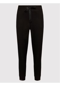 DKNY Sport Spodnie dresowe DPPP2513 Czarny Regular Fit. Kolor: czarny. Materiał: syntetyk