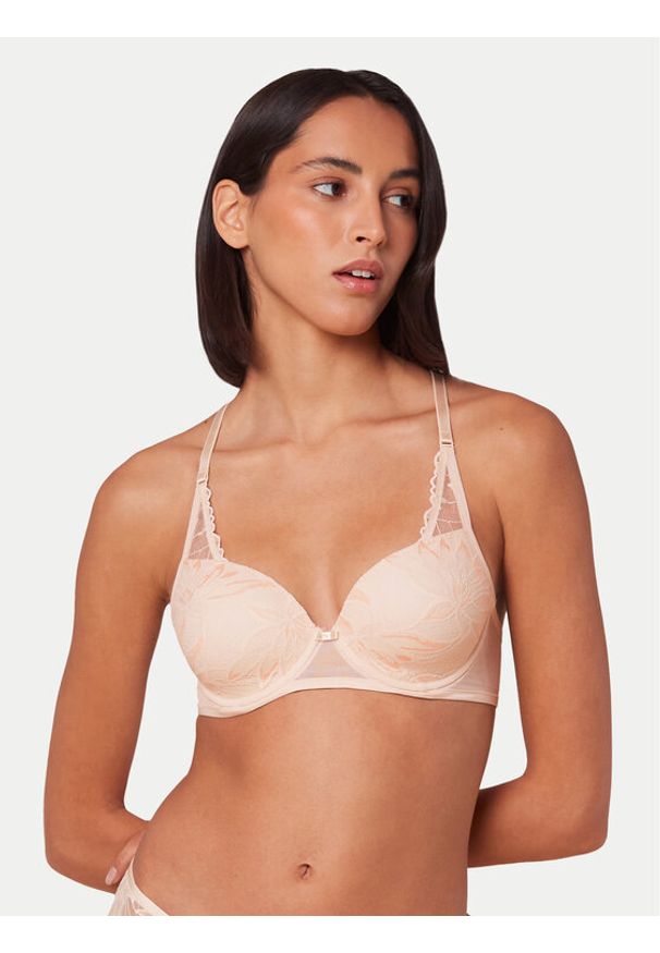 Triumph Biustonosz z fiszbiną Amourette Charm Delight 10217879 Beżowy. Kolor: beżowy. Materiał: syntetyk
