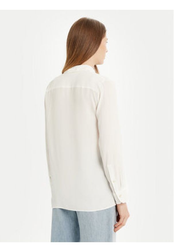 Marella Koszula Inaco 2513111161 Biały Regular Fit. Kolor: biały. Materiał: jedwab