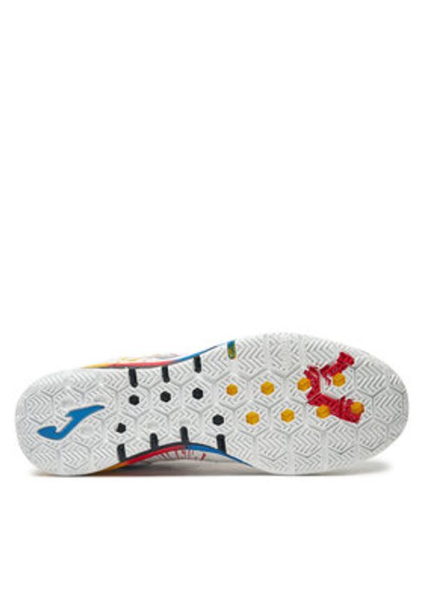 Joma Buty do piłki nożnej Top Flex Rebound Indoor TORW2476IN Biały. Kolor: biały. Materiał: skóra