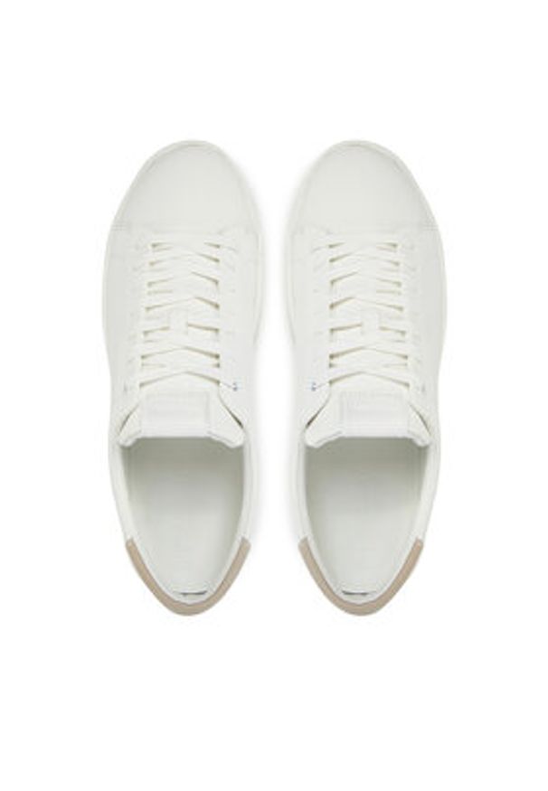 Calvin Klein Sneakersy Low Top Lace Up Nu HM0HM01758 Biały. Kolor: biały. Materiał: skóra