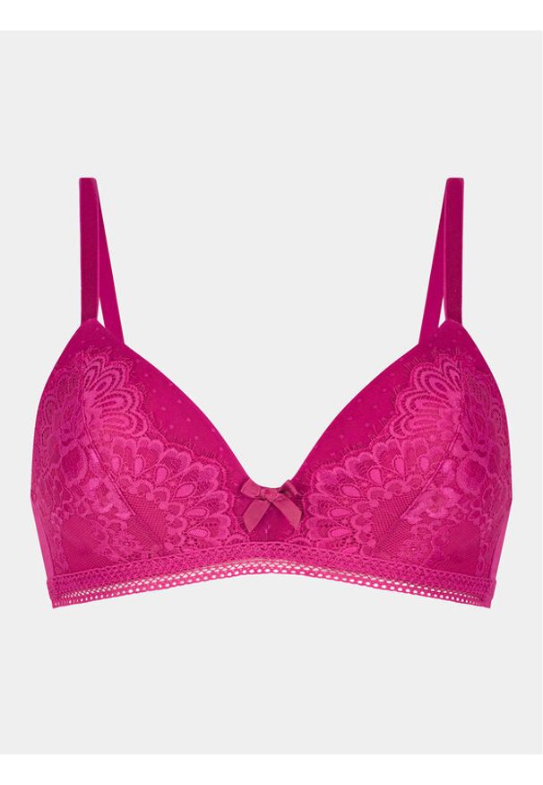 Hunkemöller Biustonosz bezfiszbinowy Bessie Non Wired Low D Pu 202655 Różowy. Kolor: różowy