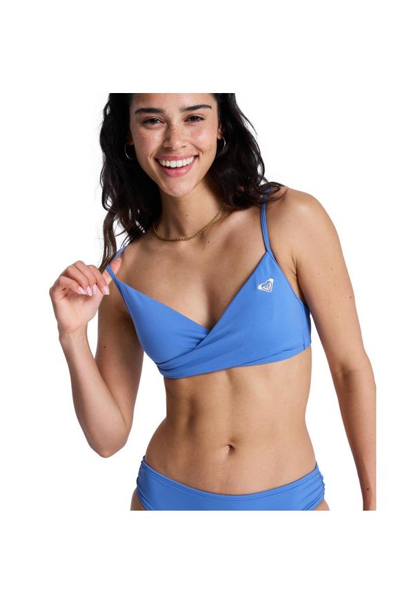 Roxy - Stanik bikini typu bralette dla Kobiety SOLID ESSENTIALS Niebieski. Kolor: niebieski. Materiał: tkanina, poliester, elastan