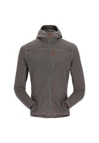 Bluza z kapturem męska Rab Men's Ascendor Light Hoody rozpinana. Typ kołnierza: kaptur. Kolor: szary