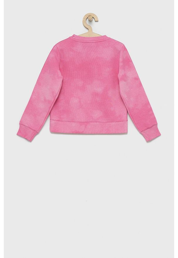 Champion Bluza dziecięca kolor różowy z nadrukiem. Okazja: na co dzień. Kolor: różowy. Materiał: dzianina. Wzór: nadruk. Styl: casual