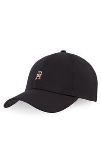 TOMMY HILFIGER - Tommy Hilfiger Czapka z daszkiem Elevated Chic Cap AW0AW17128 Czarny. Kolor: czarny. Materiał: materiał, bawełna