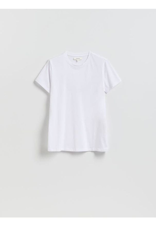 Reserved - Bawełniany t-shirt - biały. Kolor: biały. Materiał: bawełna