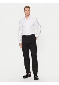 BOSS Koszula H-Hank 50543677 Biały Slim Fit. Kolor: biały. Materiał: bawełna #4