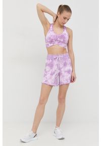 DKNY - Dkny szorty bawełniane DP2S5011 damskie kolor fioletowy wzorzyste high waist. Stan: podwyższony. Kolor: fioletowy. Materiał: bawełna #3