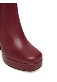 Aldo Botki Vaylen 14055286 Bordowy. Kolor: czerwony. Materiał: skóra #4