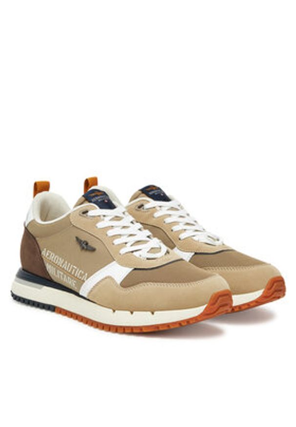Aeronautica Militare Sneakersy 251SC283CT3544 Beżowy. Kolor: beżowy. Materiał: skóra, zamsz