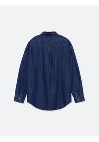 Americanos Koszula jeansowa Unisex Michigan Granatowy Oversize. Kolor: niebieski. Materiał: bawełna #5