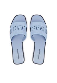 Karl Lagerfeld - KARL LAGERFELD Klapki Skoot III KL80407C Niebieski. Kolor: niebieski. Materiał: zamsz, skóra #3