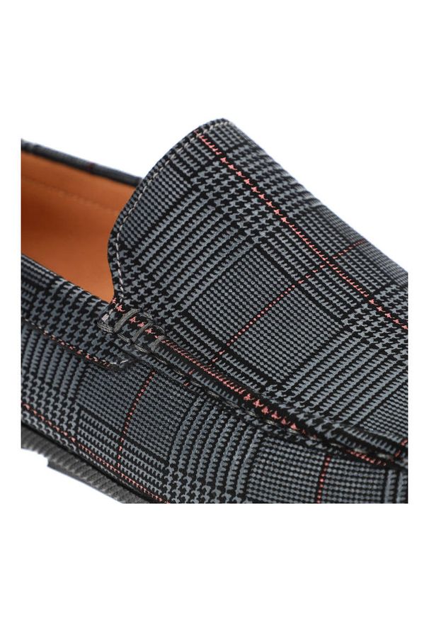 Szare Mokasyny John Doubare Męskie Stylowe Obuwie. Kolor: szary. Materiał: zamsz, skóra. Szerokość cholewki: normalna. Styl: elegancki