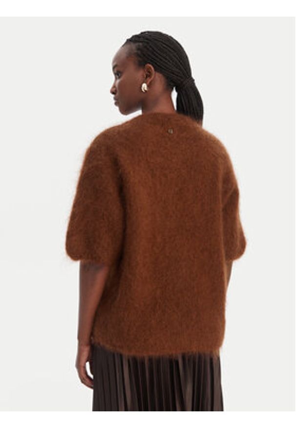 Dixie Sweter M277Y101A Brązowy Relaxed Fit. Kolor: brązowy. Materiał: syntetyk