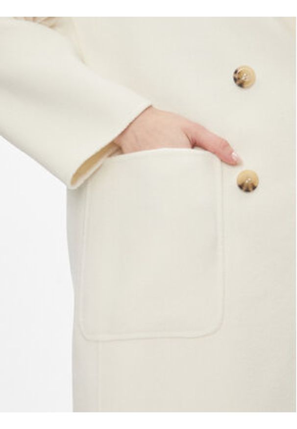 MAX&Co. Płaszcz wełniany Riccardo Biały Regular Fit. Kolor: biały. Materiał: wełna