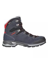 Buty trekkingowe męskie Lowa Baldo Gtx. Wysokość cholewki: za kostkę. Zapięcie: sznurówki. Kolor: wielokolorowy, niebieski, czarny. Materiał: guma, materiał, skóra, tkanina. Szerokość cholewki: normalna