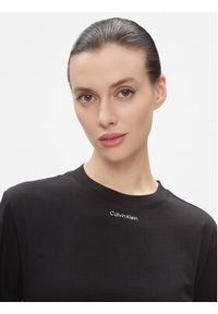 Calvin Klein T-Shirt Metallic Micro Logo T Shirt K20K206967 Czarny Regular Fit. Kolor: czarny. Materiał: bawełna