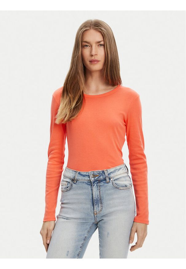 United Colors of Benetton - United Colors Of Benetton Bluzka 3GA2E16F9 Pomarańczowy Regular Fit. Kolor: pomarańczowy. Materiał: bawełna
