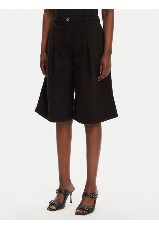 Pinko - PINKO Bermudy Pascal 105245 A2M8 Czarny Relaxed Fit. Kolor: czarny. Materiał: bawełna