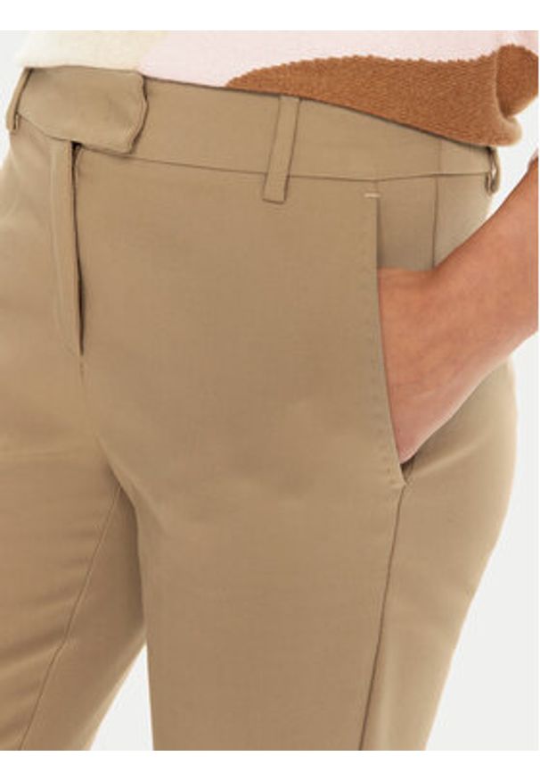 Marella Chinosy Incom 2423136041 Brązowy Regular Fit. Kolor: brązowy. Materiał: syntetyk, bawełna