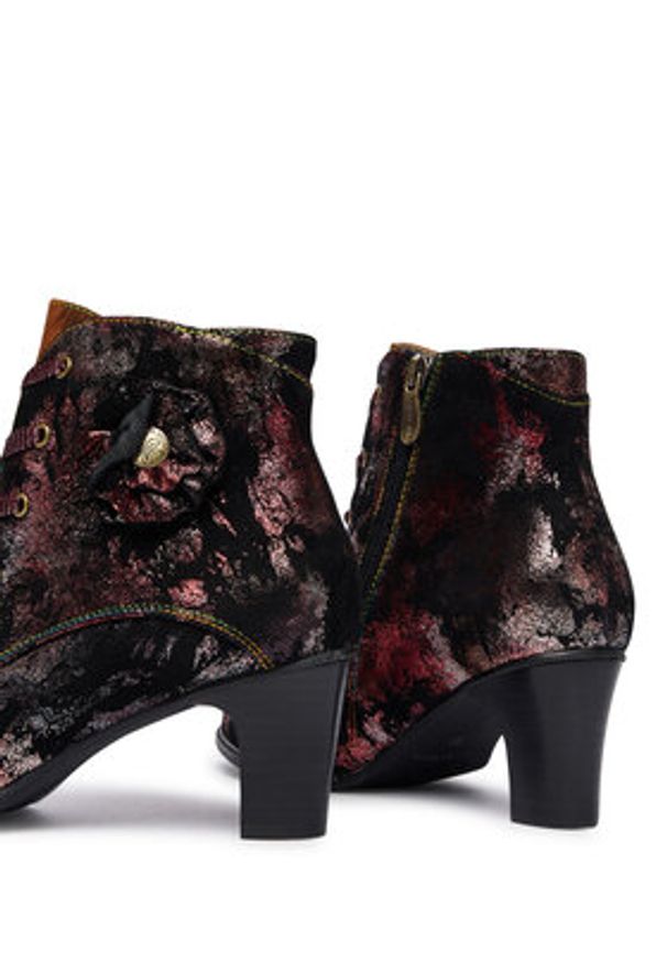 Laura Vita Trzewiki Elcodieo 01 Bordowy. Kolor: czerwony. Materiał: zamsz, skóra