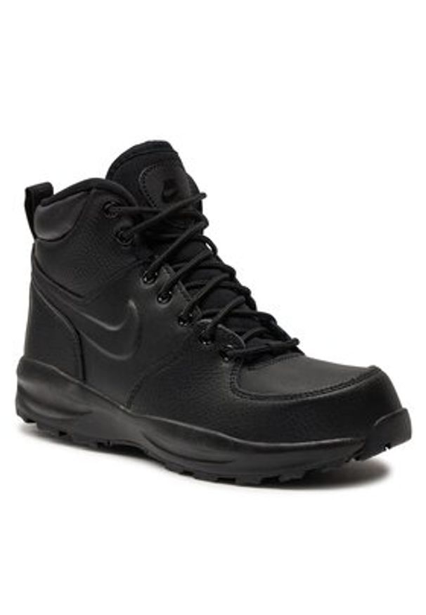 Nike Sneakersy Manoa Ltr (Gs) BQ5372 001 Czarny. Kolor: czarny. Materiał: skóra