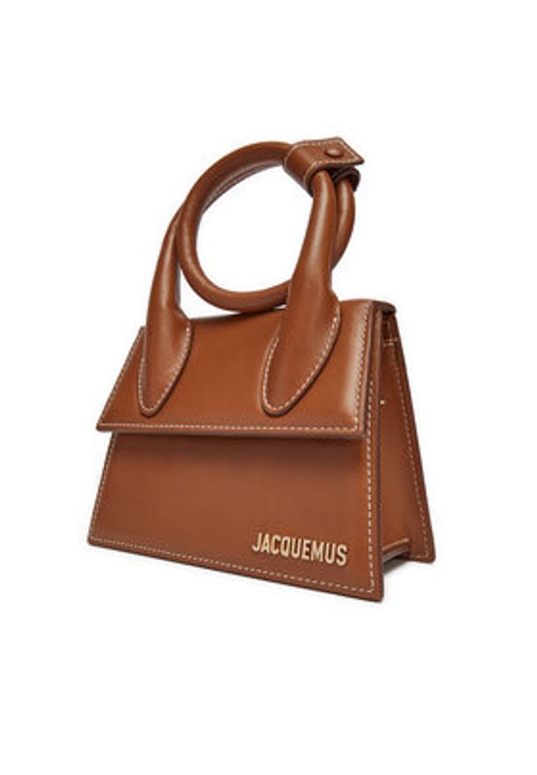 JACQUEMUS Torebka Le Chiquito Noeud 213BA005-3072 Brązowy. Kolor: brązowy. Materiał: skórzane