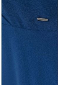 Pepe Jeans sukienka kolor granatowy mini rozkloszowana. Kolor: niebieski. Materiał: tkanina. Wzór: gładki. Długość: mini #2