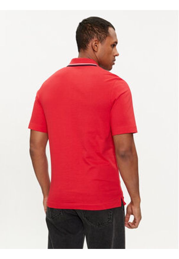 Jack & Jones - Jack&Jones Polo Trevor 12228781 Czerwony Standard Fit. Typ kołnierza: polo. Kolor: czerwony. Materiał: bawełna