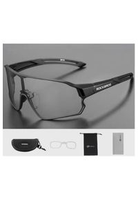 ROCKBROS - Okulary rowerowe Bikeline. Kolor: czarny. Sport: turystyka piesza