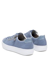 Rieker Sneakersy L59L1-10 Niebieski. Kolor: niebieski. Materiał: zamsz, skóra #5