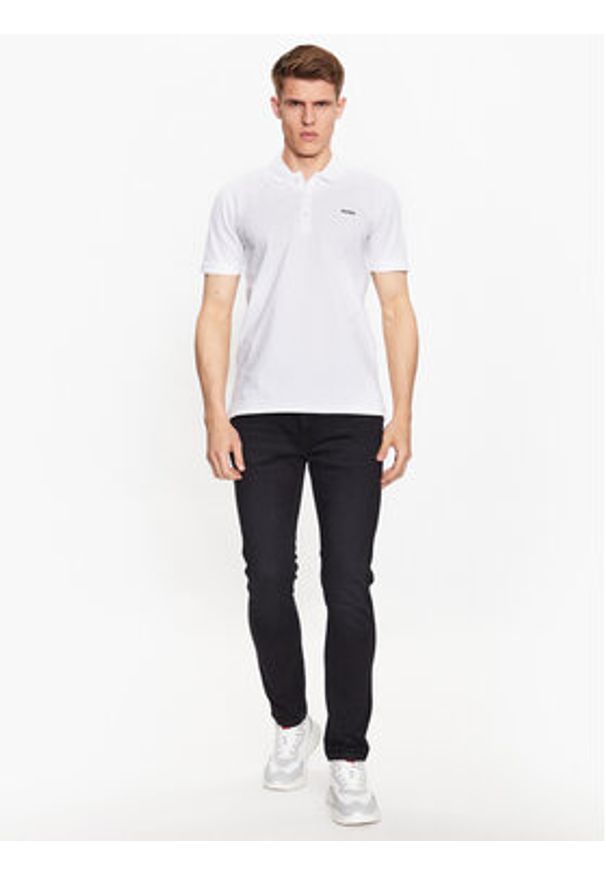 Hugo Polo 50470547 Biały Slim Fit. Typ kołnierza: polo. Kolor: biały. Materiał: bawełna