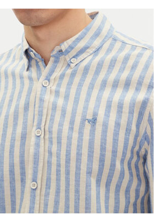 Mustang Koszula Rawlins 1016249 Błękitny Slim Fit. Kolor: niebieski. Materiał: bawełna