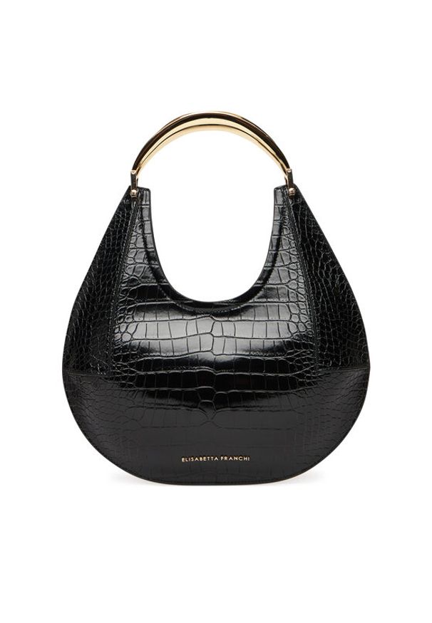 Elisabetta Franchi Torebka BS-28A 56E2-V520 Czarny. Kolor: czarny. Materiał: skórzane