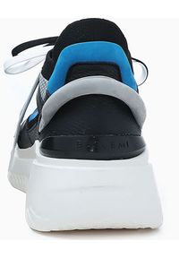 BUSCEMI - Czarne sneakersy Veloce 2. Kolor: czarny. Materiał: materiał, guma. Wzór: aplikacja