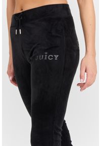 Juicy Couture - JUICY COUTURE Czarne damskie spodnie dresowe Lisa Regal, Rozmiar XS. Kolor: czarny. Materiał: dresówka. Długość: długie #6