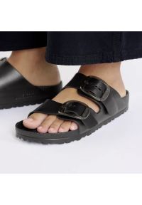 Birkenstock - BIRKENSTOCK Arizona Big Buckle EVA Black Klapki damskie. Okazja: na spacer, na co dzień, na plażę. Kolor: czarny. Materiał: materiał. Wzór: motyw zwierzęcy, jednolity. Sezon: lato. Styl: casual, elegancki #7