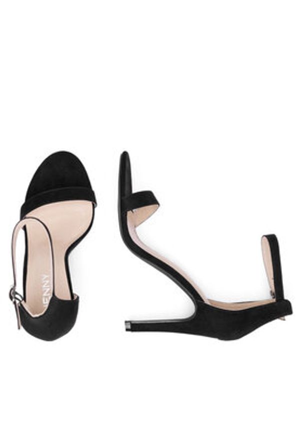 Jenny - JENNY Sandały SS13814 Czarny. Kolor: czarny. Materiał: materiał