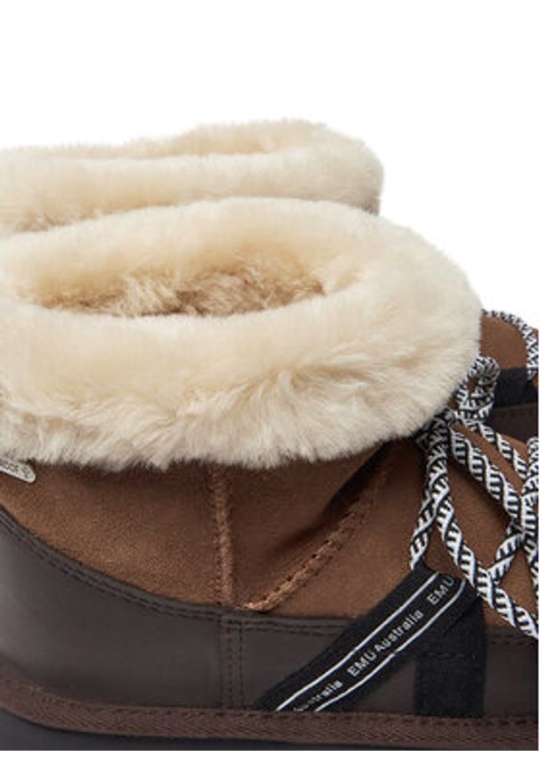 EMU Australia Śniegowce Blurred Micro W13129 Brązowy. Kolor: brązowy. Materiał: skóra