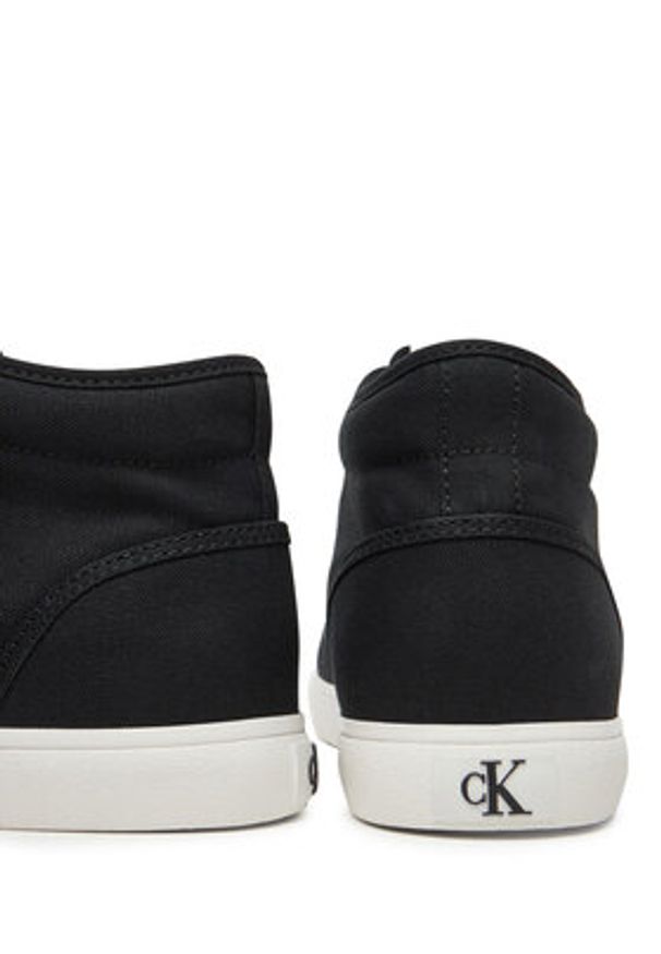 Calvin Klein Jeans Sneakersy Ess Vulc Mid Mg Canvas YM0YM01210 Czarny. Kolor: czarny. Materiał: materiał